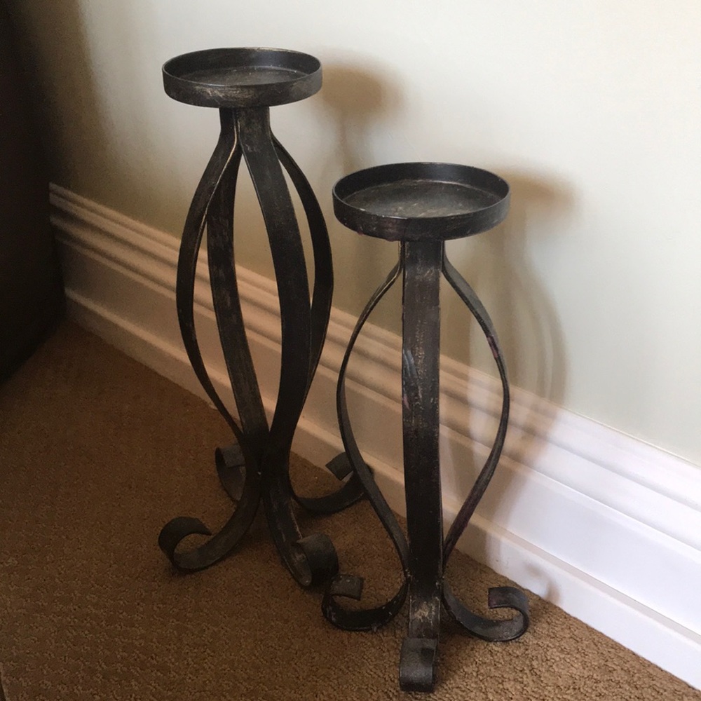 Candle stands set of two
